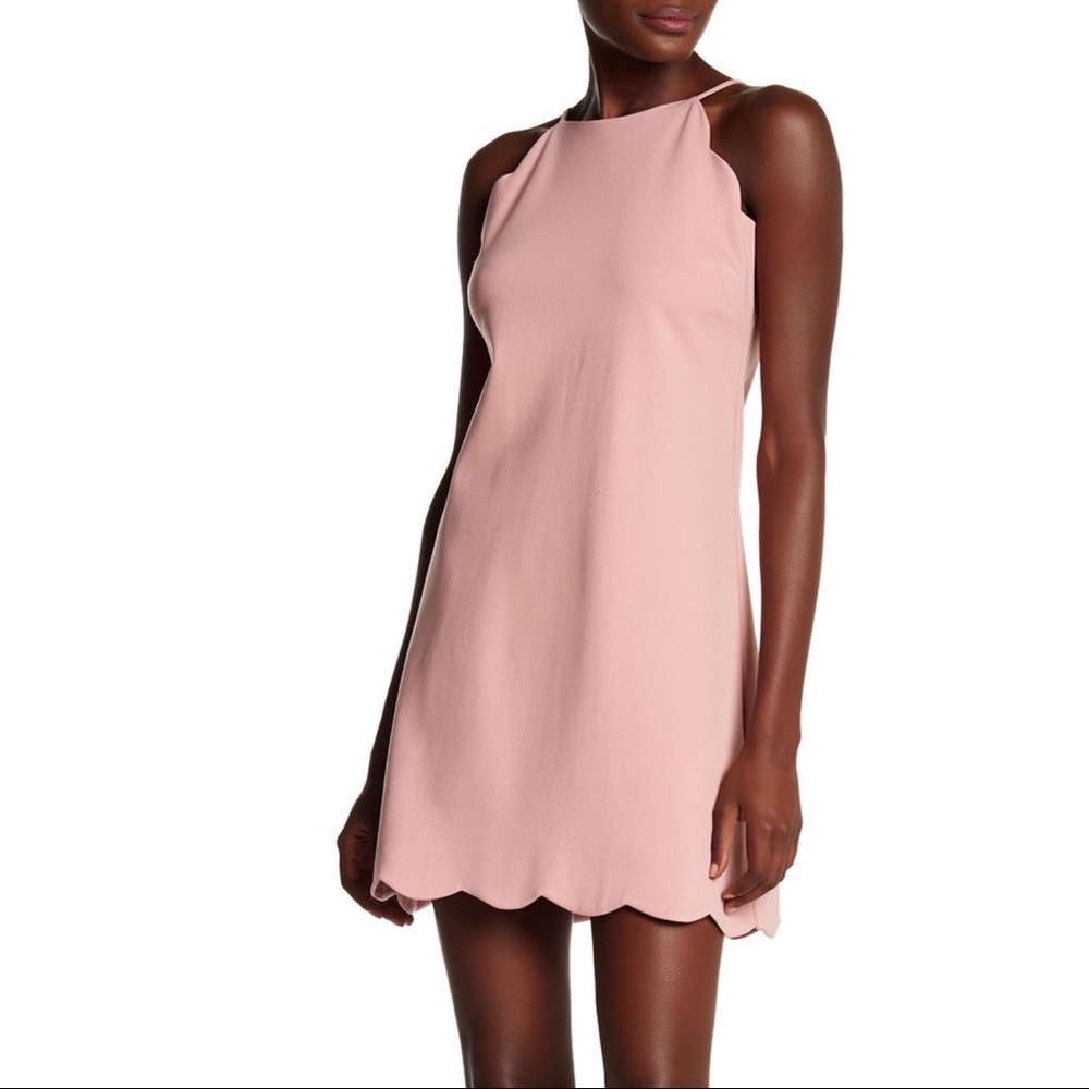 Love...Ady  Scalloped Trim Shift Dress